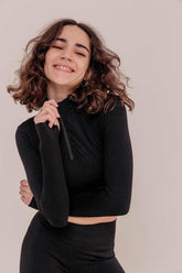 River Long Sleeve Top - Black-Araa Active